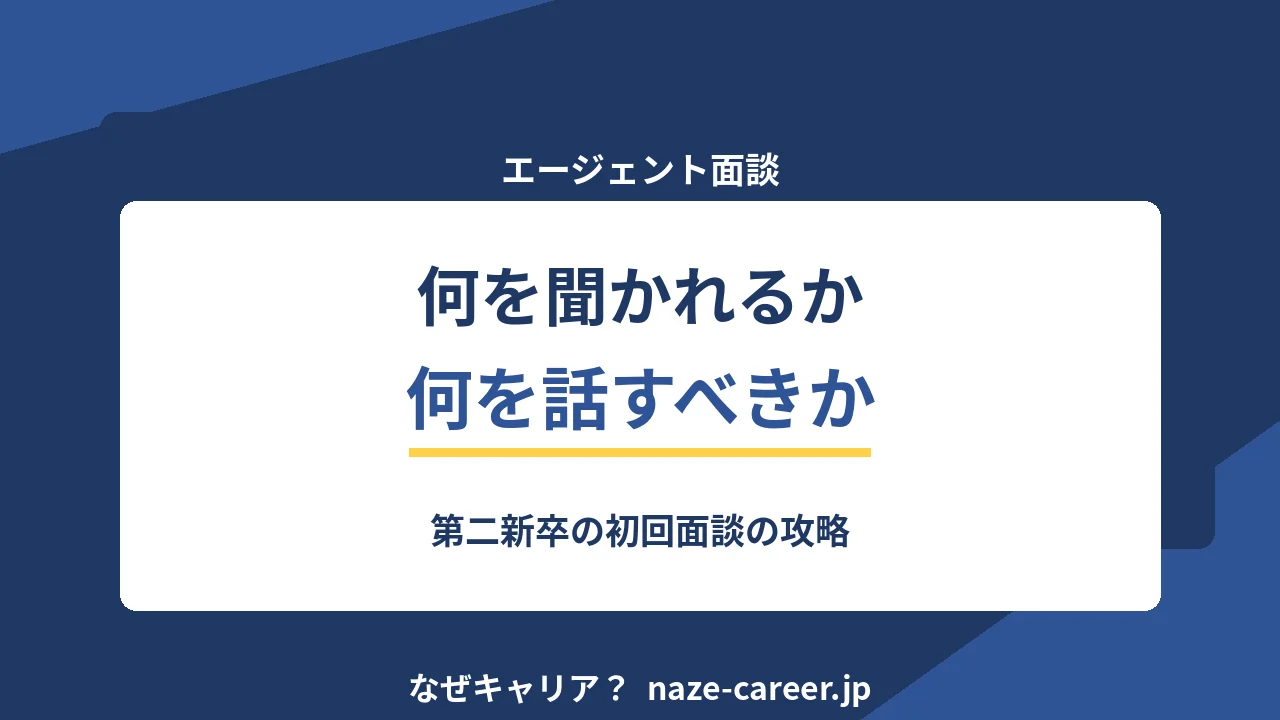 転職エージェントの面談｜第二新卒が聞かれる12のことと準備しておくもの【2026年版】