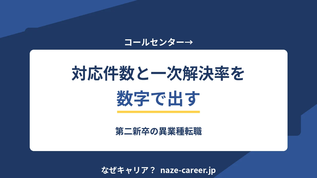 コールセンターから異業種へ転職｜第二新卒が対応件数を実績に変える5ステップ【2026年版】