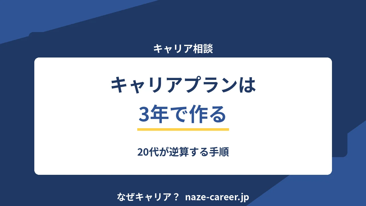 キャリアプランの作り方｜第二新卒が3年先から逆算する4ステップ【2026年版】