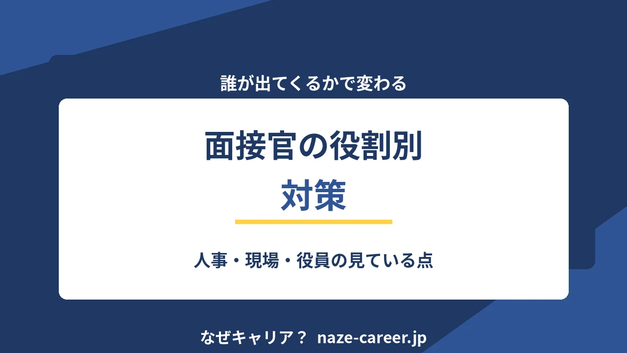 面接官の役割別対策｜人事・現場・役員が見ている点【2026年版】