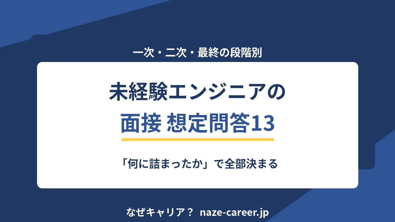 未経験エンジニアの面接｜第二新卒が聞かれる想定問答13と評価される答え方【2026年版】