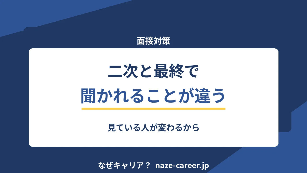 二次面接と最終面接の違い｜第二新卒が段階別に準備を変える方法【2026年版】