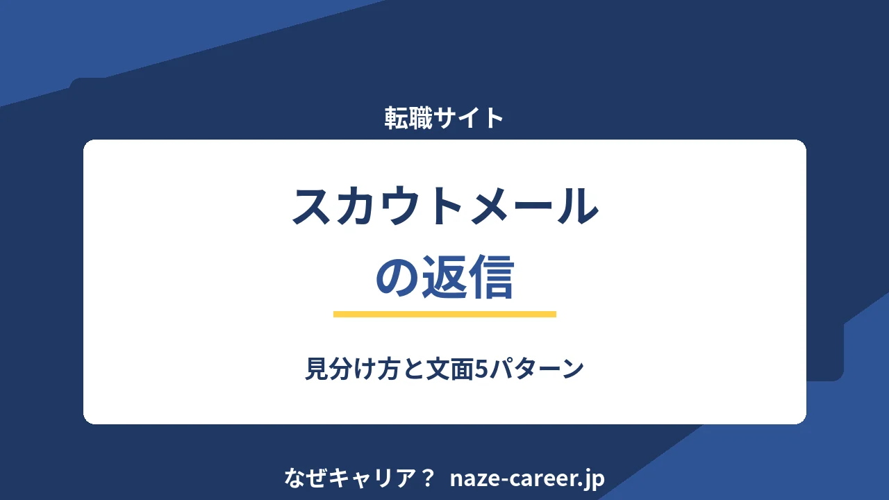 スカウトメールの返信｜第二新卒が見分ける基準と文面5パターン【2026年版】