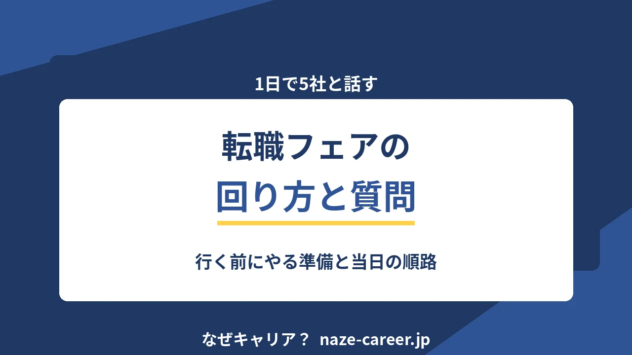 転職フェアの回り方｜第二新卒が1日で5社と話すための準備と順路【2026年版】