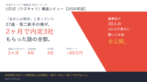 27歳第二新卒が2ヶ月で内定3社・年収+85万円獲得したUZUZ体験談