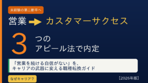 営業からカスタマーサクセスへ｜未経験の第二新卒が内定を取る3つのアピール法｜広告営業から職種転換した編集長が営業経験をCSの武器に翻訳する実践ガイド