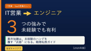 IT営業からエンジニアへ｜業界知識を武器に未経験転職を有利にする3つの強み｜広告営業から職種転換した編集長が解説する職種転換ガイド